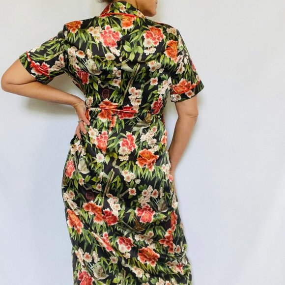 NEW We Are HAH Perfectly Taylored Satin Dress Asian Inspired Small - Picture 3 of 6